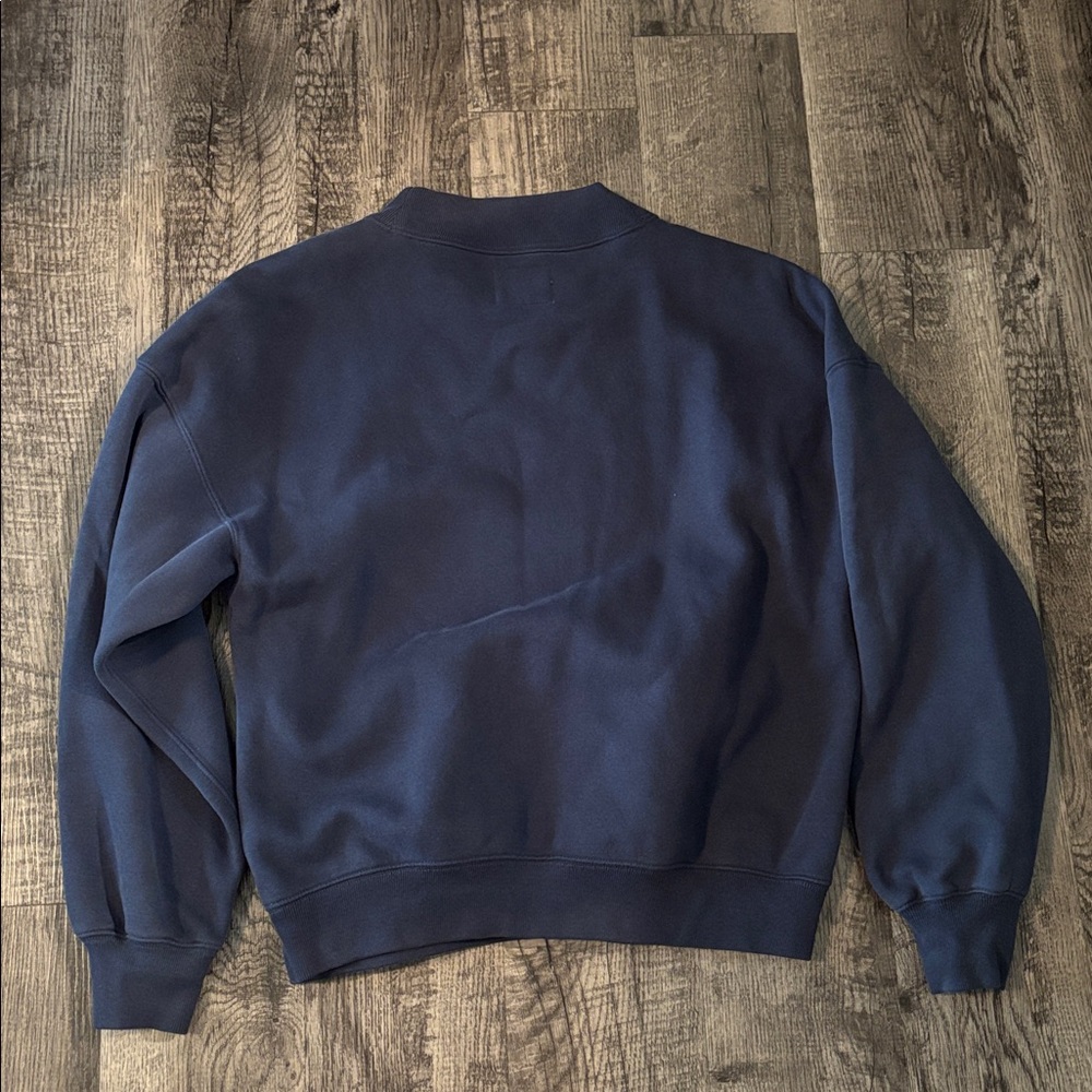 Abercrombie & Fitch Mockneck Sweatshirt - Navy Blue - Size Medium - Picture 3 of 3